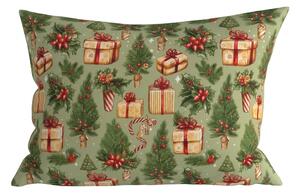 Poszewka na poduszkę z mikrofibry CHRISTMAS PRESENTS 50x70 cm, zielony