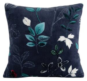 Dwustronna poszewka na poduszkę DUO SENSE NOCTIFLORA 45x45 cm mikroplusz/flanela, ciemnoniebieska