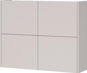 Kremowa szafka z matowym wykończeniem wisząca 97x79x27 cm Binetto – Germania