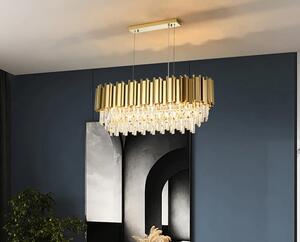 Żyrandol nowoczesny, kryształowy - Illuminating Brass Long 80 domodes