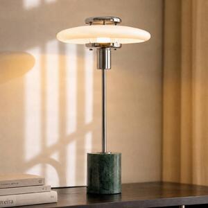 Lampa stołowa Branford Lindby, zielony, salon / jadalnia, szkło, vintage