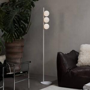 IDEAL LUX Lampa stojąca Binomio, biały / opal, salon / jadalnia, metal, nowoczesny