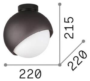 IDEAL LUX Lampa sufitowa Bloom, możliwość ściemniania, czarny, salon / jadalnia, metal, nowoczesny