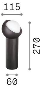 IDEAL LUX Lampa stołowa Bloom, czarny, salon / jadalnia, metal, nowoczesny