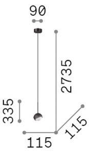 IDEAL LUX Lampa wisząca Bloom, mosiężny / złoty, salon / jadalnia, metal, nowoczesny