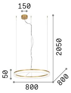 IDEAL LUX Lampa wisząca Crown, biały / opal, salon / jadalnia, metal, nowoczesny