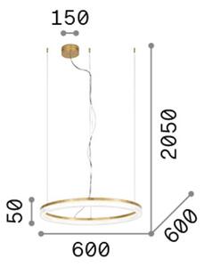 IDEAL LUX Lampa wisząca Crown, biały / opal, salon / jadalnia, metal, nowoczesny
