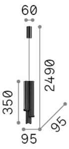 IDEAL LUX Lampa wisząca Dorica, możliwość ściemniania, mosiężny / złoty, salon / jadalnia, aluminium, nowoczesny