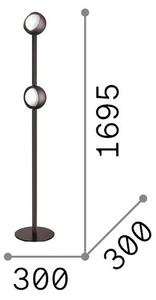 IDEAL LUX Lampa stojąca Bloom, mosiężny / złoty, salon / jadalnia, metal, nowoczesny