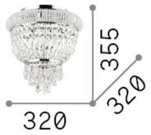 IDEAL LUX Lampa sufitowa kryształowa Dubai, możliwość ściemniania, chromowy / srebrny, salon / jadalnia, metal