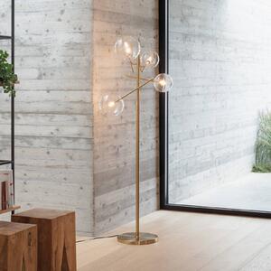 IDEAL LUX Lampa stojąca Equinoxe, mosiężny / złoty, salon / jadalnia, metal