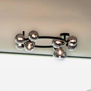 IDEAL LUX Lampa sufitowa Perlage, czarny, salon / jadalnia, metal