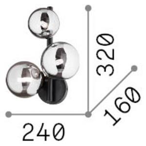 IDEAL LUX Kinkiet Perlage, mosiężny / złoty, salon / jadalnia, metal