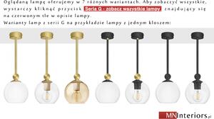 Złota mosiężna lampa 4 klosze transparentne GT-S4