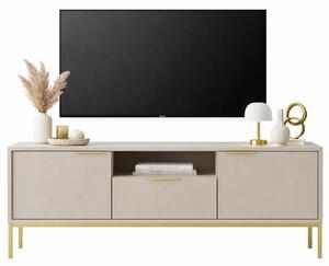 Szafka RTV na złotych nóżkach 135 cm kaszmir S1-G40