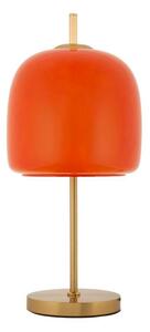 Pomarańczowa/w kolorze złota metalowa lampa stołowa ze szklanym kloszem (wysokość 53 cm) Oldy – Mauro Ferretti