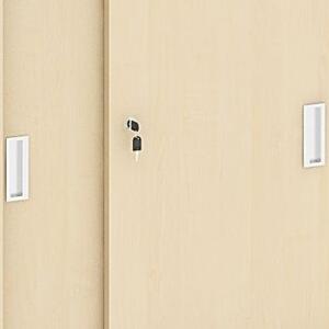 Szafa przesuwna ARRISTO LUX, 800 x 400 x 1836 mm, brzoza