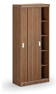 Szafa przesuwna ARRISTO LUX, 800 x 400 x 1836 mm, orzech