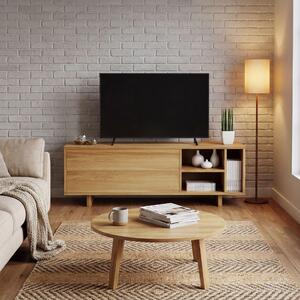 Szafka Drewniana RTV Slim wykonana z litego drewna, skandynawski design