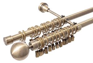 Karnisz podwójny Elegant antique brass 160cm