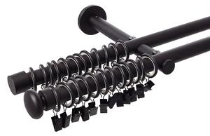 Karnisz podwójny Modern black matt 160cm