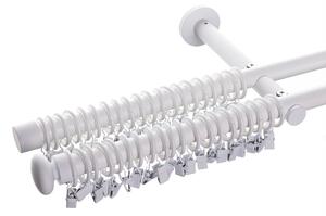 Karnisz podwójny Modern white matt 160cm