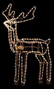 LED świecący renifer MEDIUM, 90 cm żółty