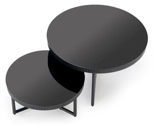 Kompaktowa ława do salonu 60 cm czerń | Umeblowana.com