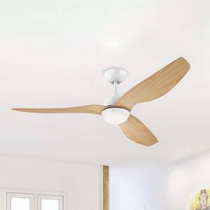 Westinghouse Wentylator sufitowy LED 7316140, DC, cichy, 132 cm, możliwość ściemniania, jasne drewno, salon / jadalnia, tworzywo sztuczne, nowoczesny