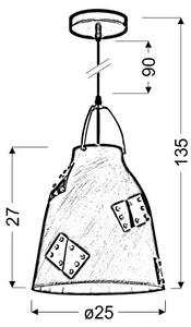 Nowoczesna szara lampa wisząca - D-152 S2-R02