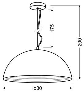 Nowoczesna szara lampa wisząca 30 cm - D148 B8-K12