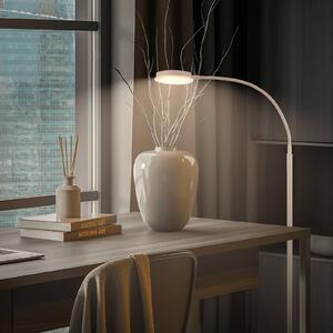 Briloner Lampa stojąca Megg, możliwość ściemniania, kremowy / amber, salon / jadalnia, metal