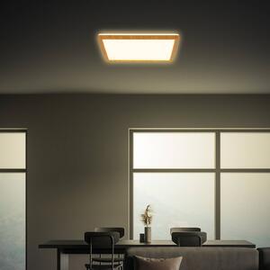 Briloner Lampa sufitowa Tava Wood, jasne drewno, salon / jadalnia, tworzywo sztuczne