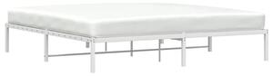 Białe minimalistyczne łózko metalowe 200x200 cm - Dafines