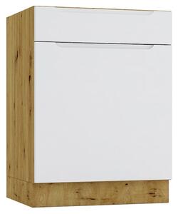 Szafka dolna z szufladą 60 cm dąb artisan + szary A6-K35