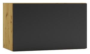 Szafka pod okap 60 cm dąb artisan + czarny R9-Z91
