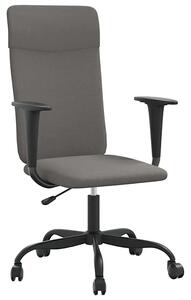 Ciemnoszare krzesło biurowe z regulowaną wysokością - Lorca 3X