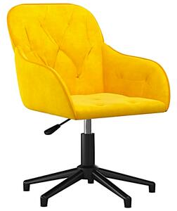 Żółte obrotowe krzesło biurowe - Almada 5X