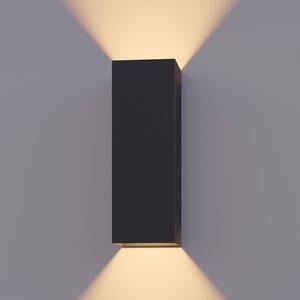 Calex Kinkiet zewnętrzny LED Rectangle, czarny, aluminium, nowoczesny