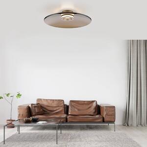 PURE Lampa sufitowa LED Moon, możliwość ściemniania, brązowy / mosiężny, salon / jadalnia, szkło, nowoczesny