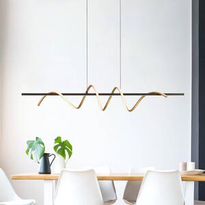 JUST LIGHT. GmbH Lampa wisząca Emanda, możliwość ściemniania, czarny, salon / jadalnia, metal, nowoczesny