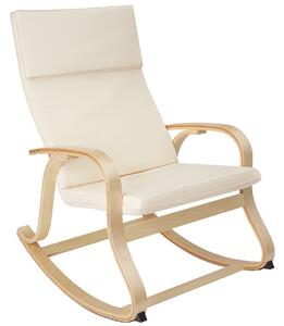 TecTake GmbH fotel bujany roca z drewna brzozowego - beżowy
