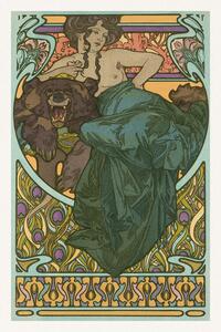 Reprodukcja Lady Bear, Alfons Mucha