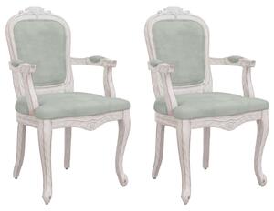 Krzesła stołowe, 2 szt., jasnoszare, 62x59,5x100,5 cm, aksamit