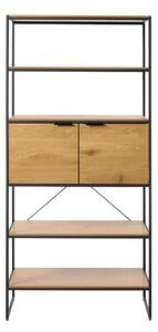 Regał w dekorze dębu w naturalnym kolorze 90x190x40 cm Cesura – Unique Furniture