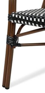 MebleMWM Krzesło CAFE PARIS ARM brązowe rattan