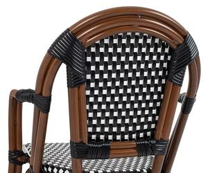 MebleMWM Krzesło CAFE PARIS ARM brązowe rattan