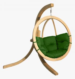 Fotel bujany z konstrukcji, Zielony