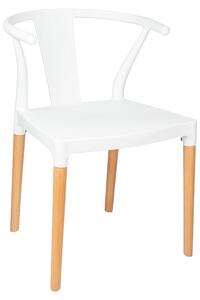 Inspirowane krzesło na drewnianych nogach Wishbone