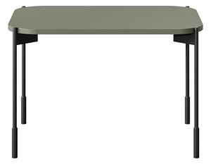 Stolik kawowy prostokątny Sonatia na metalowych nogach 60 cm - oliwka